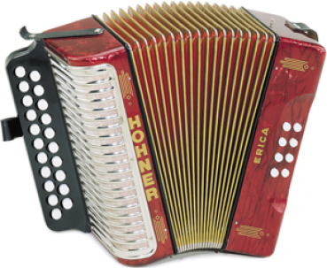 HOHNER Akkordeon, Erica, rot, A/D